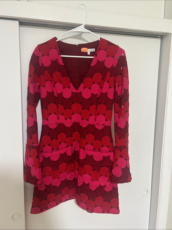 Alexis Dresses & Skirts - Alexis Red and Hot Pink Polka Dot Mini Dress